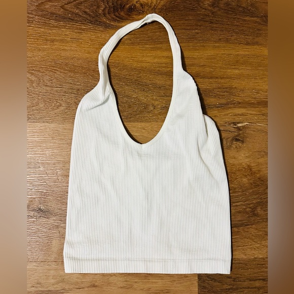 Out From Under by Urban Outfitters White Seamless Halter Tank Top Small - Picture 1 of 5